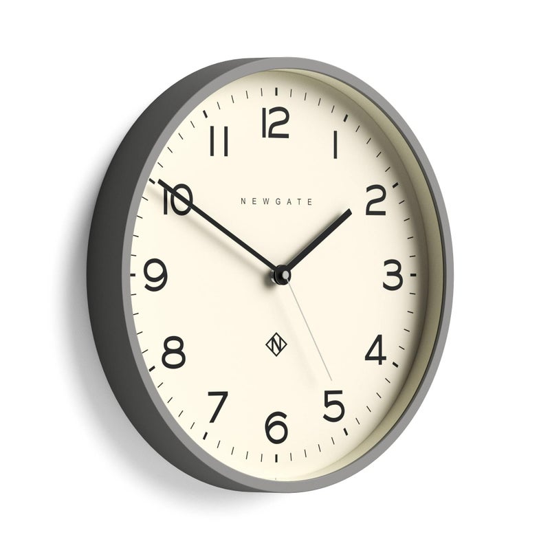 NEWGATEÂ® Number Three Echo Wall Clock | Modern Round Clock | 14.5 inch | Gray | Easy to Read Numbers | Ideal for Kitchen, Living Room or Office - Image 2